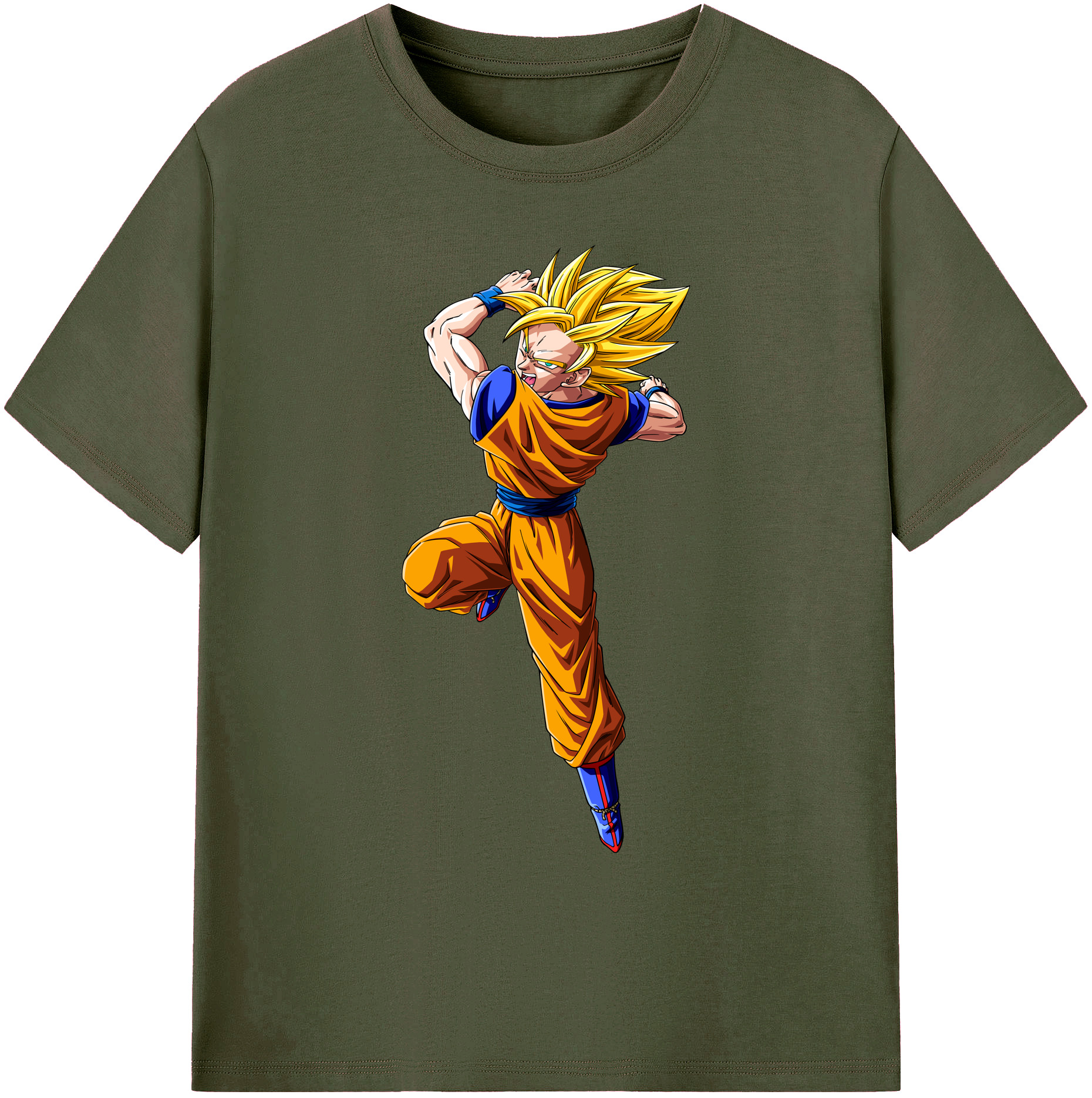 （画像用） ドラゴンボール 孫悟空（そん ごくう）Son Goku カカロット DRAGON BALL Kakarotto 綿100％ メンズ半袖Tシャツ｜肌触りやわらか＆通気性